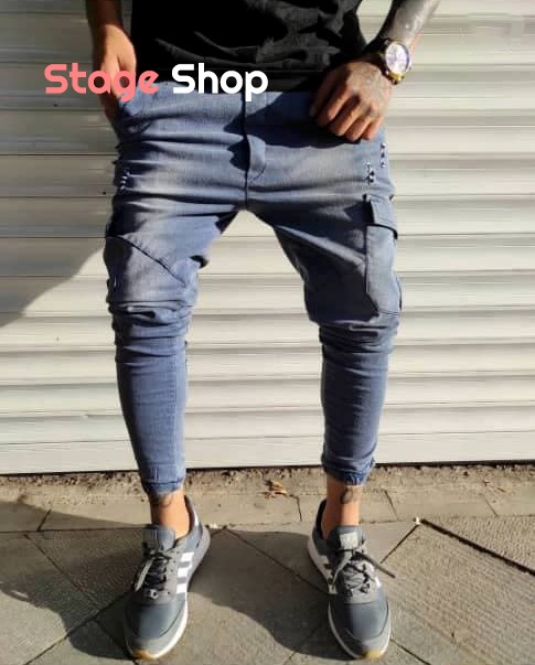 شلوار اسلش جین 6 جیب تمام کش