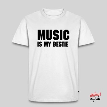 تیشرت آستین کوتاه طرح موزیک
